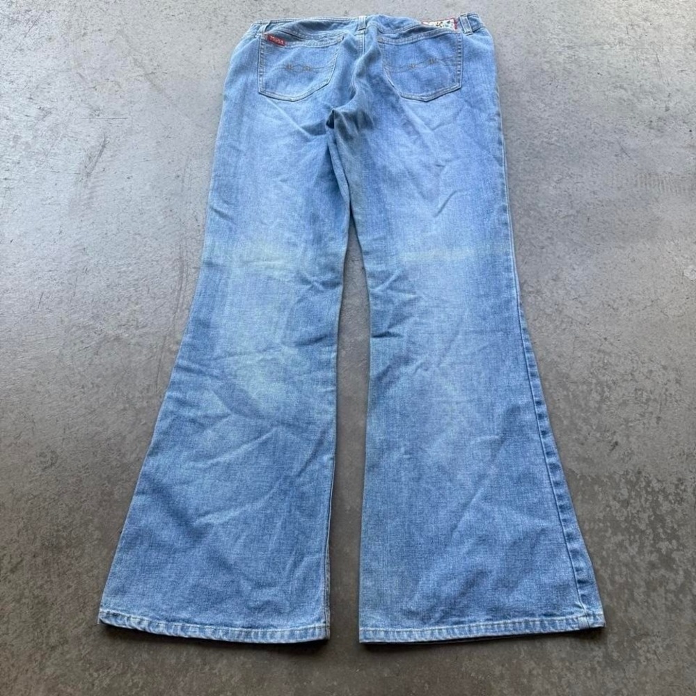Early 2000s Women's Mudd Light Wash High Waist Flare Jeans Femme Size 11